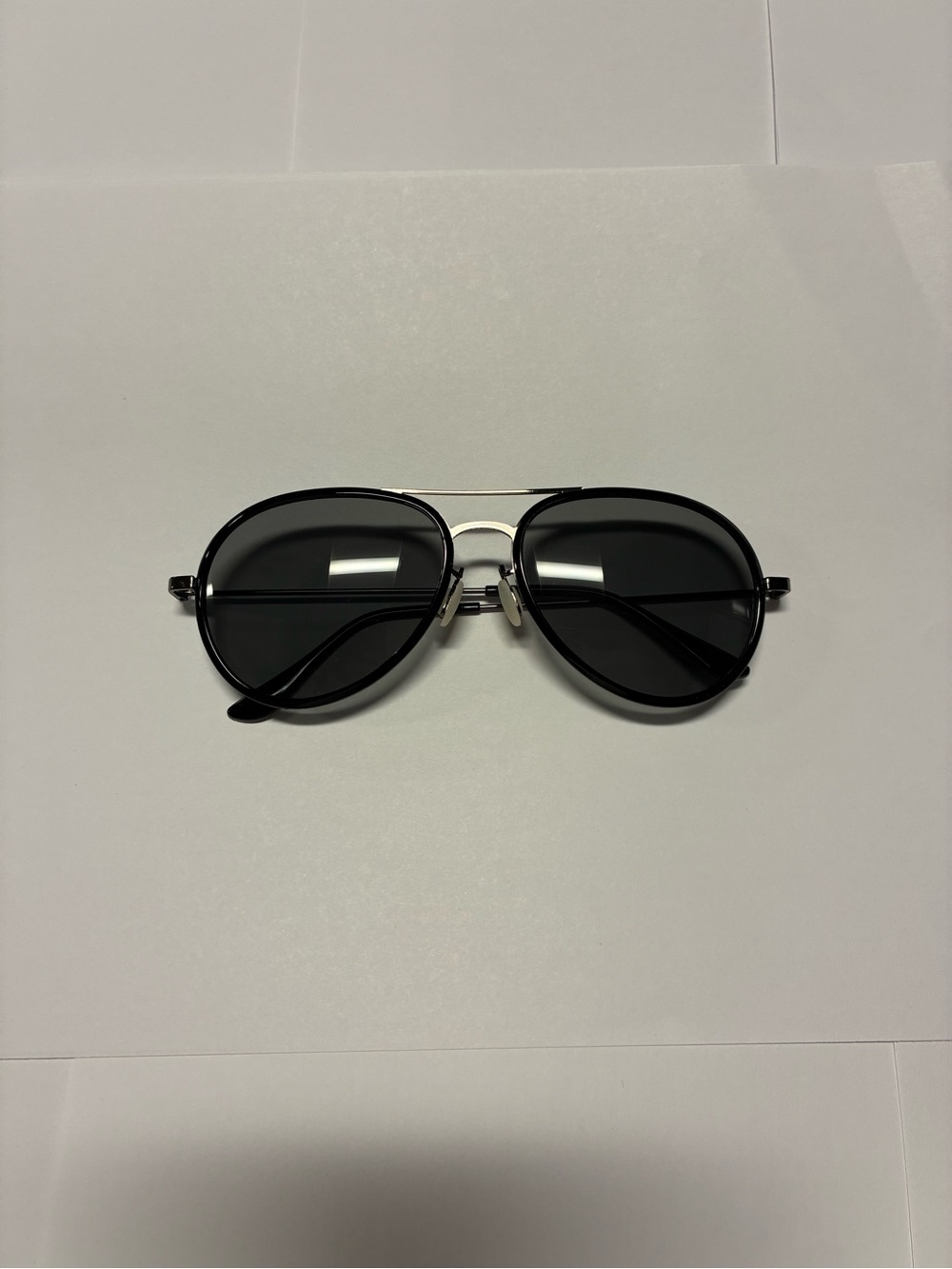 Maui Jim Black and Silver Aviator Sunglasses